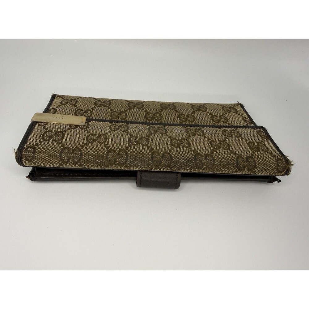 Authentic Vintage Gucci GG Canvas Tri-Fold Wallet 257012 - Heavily Flawed /As-Is - Picture 14 of 16